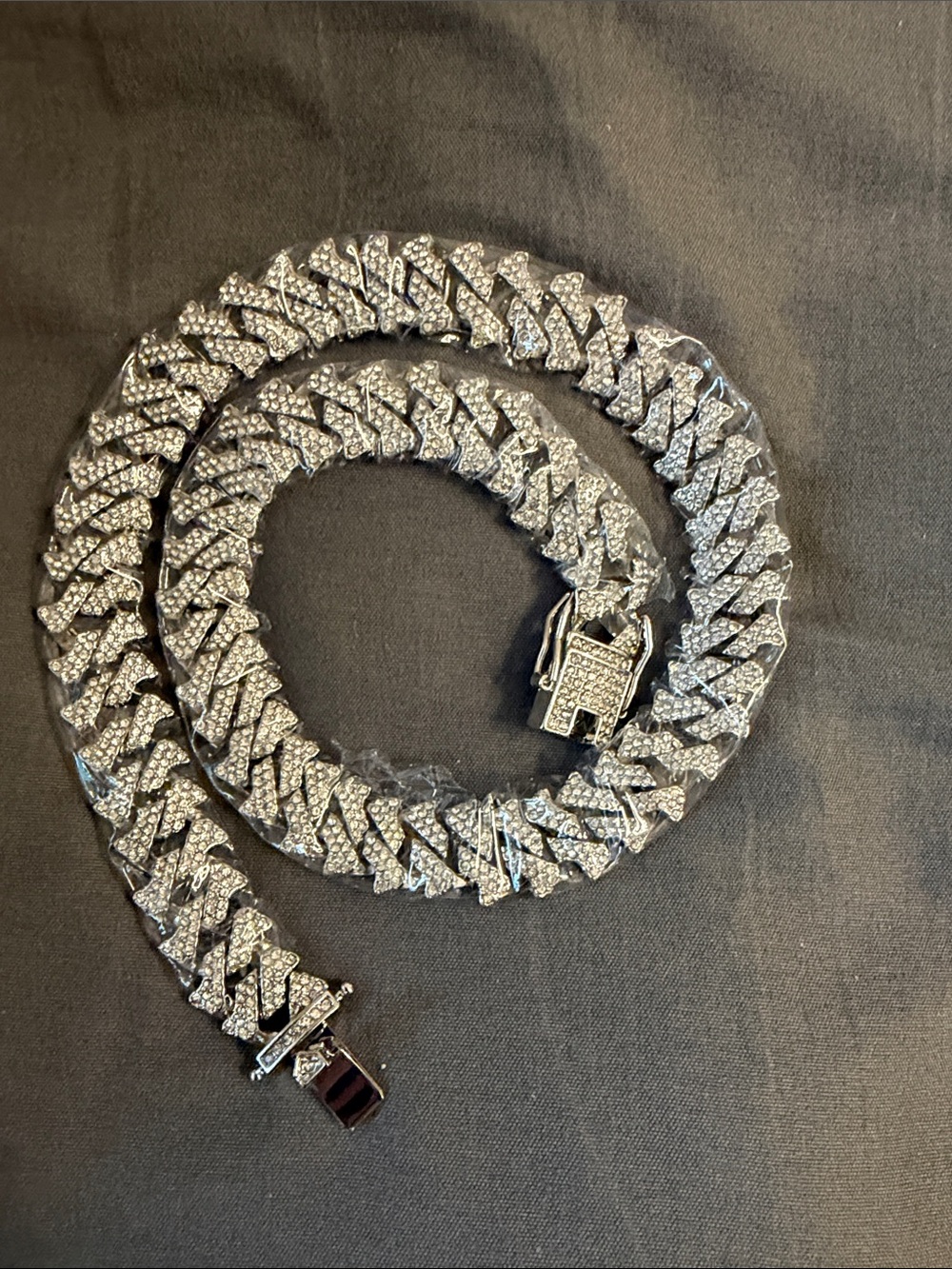 20” Pave Cuban Link Chain Necklace